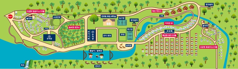 영주호오토캠핑장 배치도 1