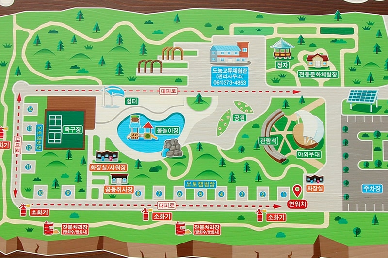 사평풍류마을오토캠핑장 배치도 1