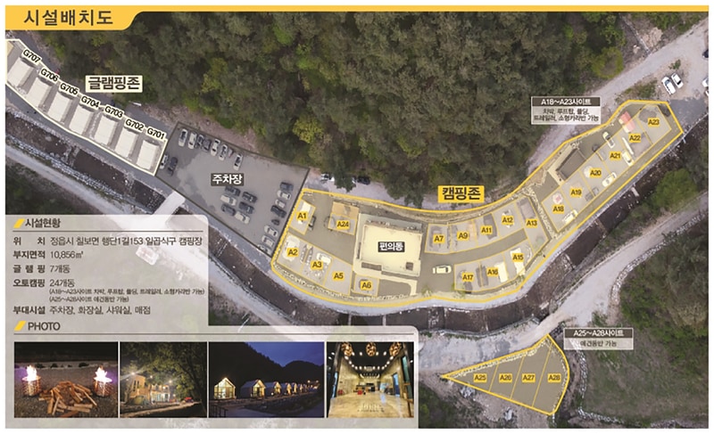 일곱식구 캠핑장 배치도 1