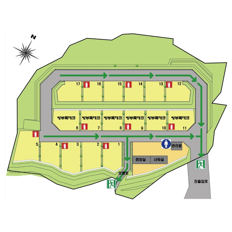 갈현동화마을 오토캠핑장 배치도 1