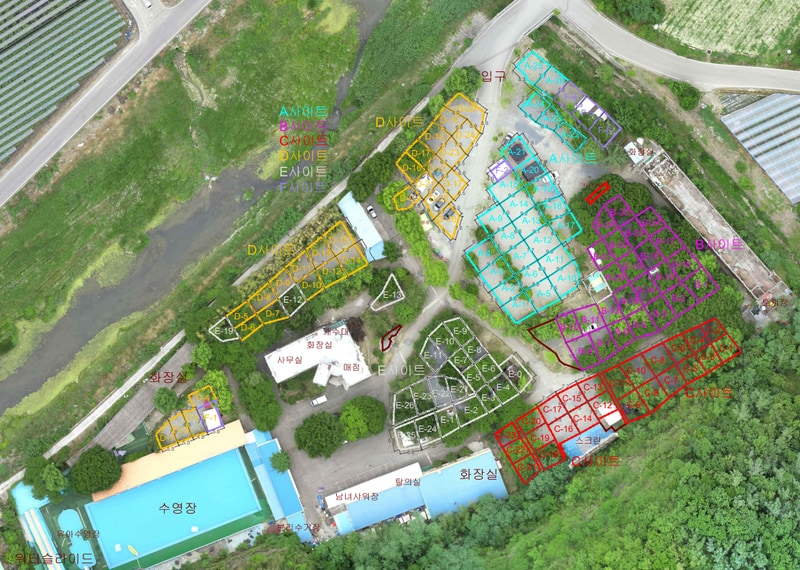 드림랜드오토캠핑장 배치도 1