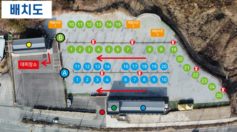노리터 키즈 캠핑장 배치도 1