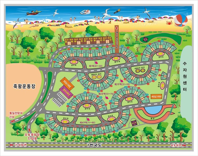 송지호 오토 캠핑장 배치도 1